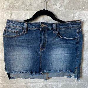 Denim mini skirt